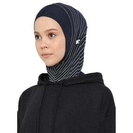 Striped Sports Beret - Ecardin: The Perfect Turkish Amira Hijab