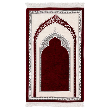 Premium Velvet Prayer Rug – Elegant Islamic Design with Multiple Color Options