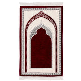 Premium Velvet Prayer Rug – Elegant Islamic Design with Multiple Color Options