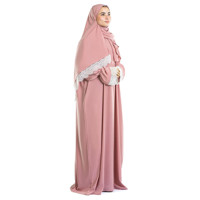 Rosette Lace Islamic Prayer Wear