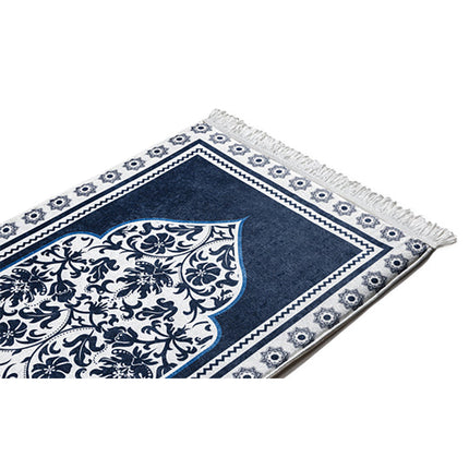 Comfortable Islamic prayer mat with triple-layer construction

