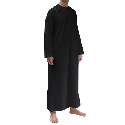 Elegant black Islamic jubbah for men

