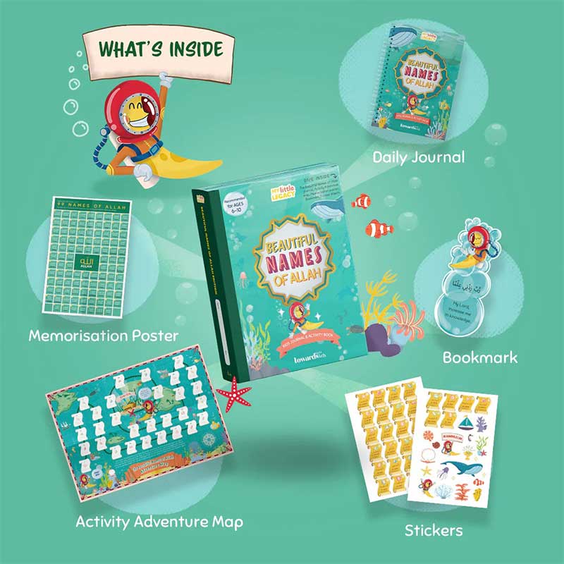 Beautiful Names of Allah, Kids Journal and Activity Book