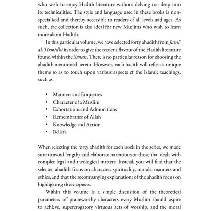 40 Hadith from Jami Al Tirmidhi