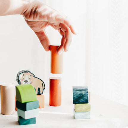 Arabic Alphabet Blocks: At the Zoo (136 pieces) لعبة المكعبات العربية في حديقة الحيوان