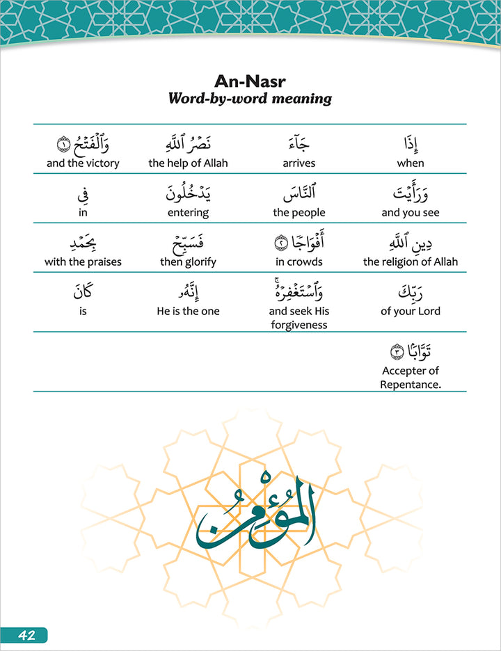 A Student's First Guide to Juz 'Amma: Part 30 (with Transliteration & Word Meaning & QR Code)