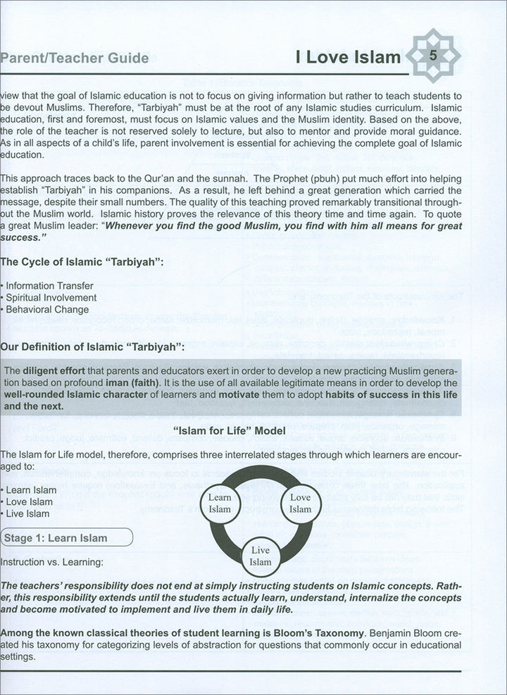 I Love Islam Teacher/Parent Guide: Level 5 (International Edition)
