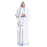 Azure White Islamic Prayer Wear