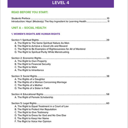 Health and Wellness: From an Islamic Perspective - Level 4