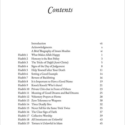 40 Hadith from Sahih Muslim