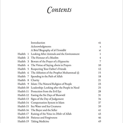 40 Hadith from Jami Al Tirmidhi