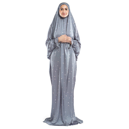 Stone Satin Islamic Prayer Wear