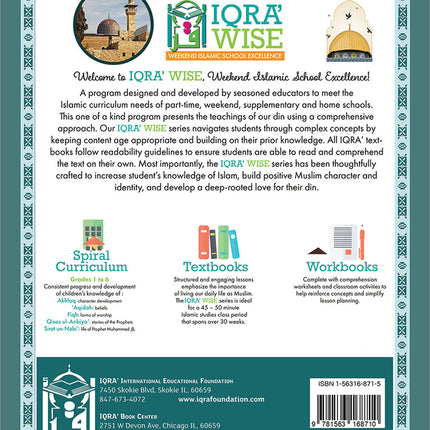 IQra' Wise (Weekend Islamic School Excellence) Workbook: Grade Seven
