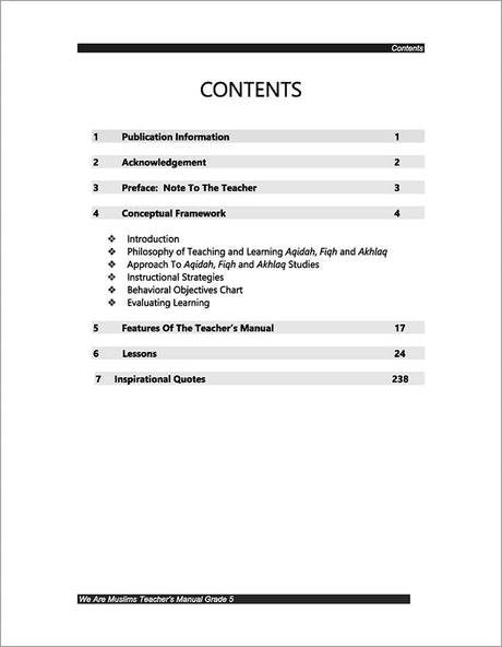 We Are Muslim Teacher's Manual: Grade 5 (Spiral Binding)