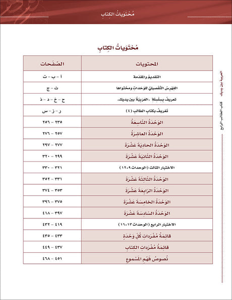 Arabic Between Your Hands Textbook: Level 4, Part 2 with online audio content العربية بين يديك