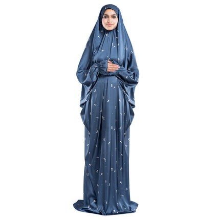 Sapphire Satin Islamic Prayer Wear