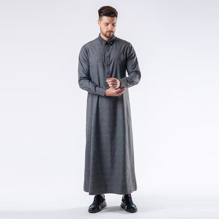 Lawung 2024 Smart Thobe - Premium Suit Fabric - Gray AAR2403