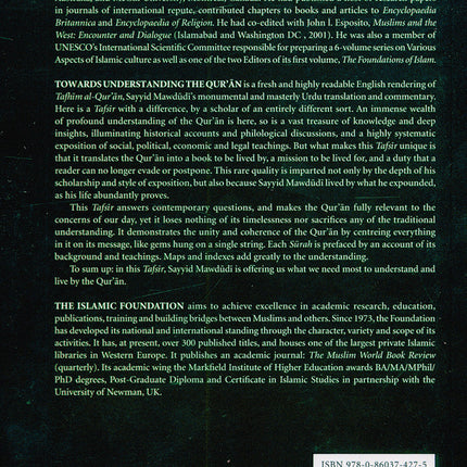Towards Understanding the Qur'an (Tafhim al-Qur'an): Volume 9 (Surahs 33–37, Hardcover)