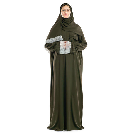 Evergreen Lace Islamic Prayer Wear