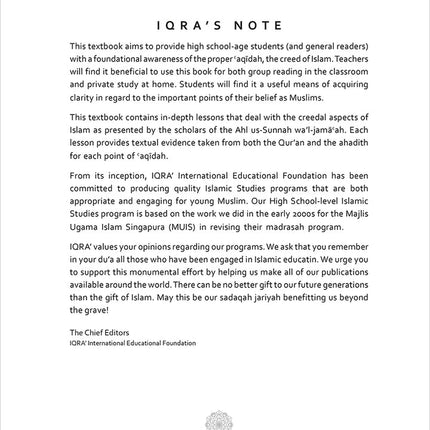 Islamic Beliefs Al-Aqaid ul-Islamiyyah