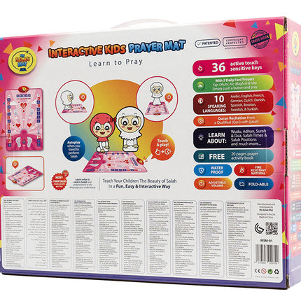 My Salah Mat for Kids (Original) – Pink Smart Interactive Prayer Mat for Learning Salah, Surah, Wudu & Duas