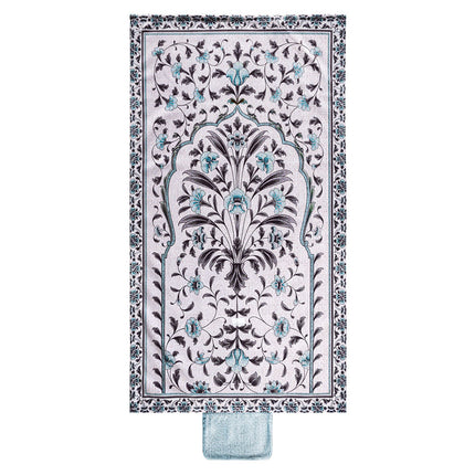Blue Blooming Damask Portable Sejadah