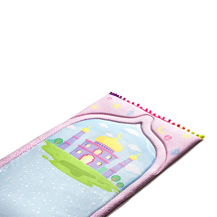 Velvety soft Islamic prayer rug for children by Urban Rugs

