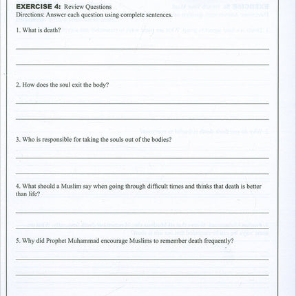Learning Islam Workbook: Level 5 (11th Grade, Weekend/International Edition)