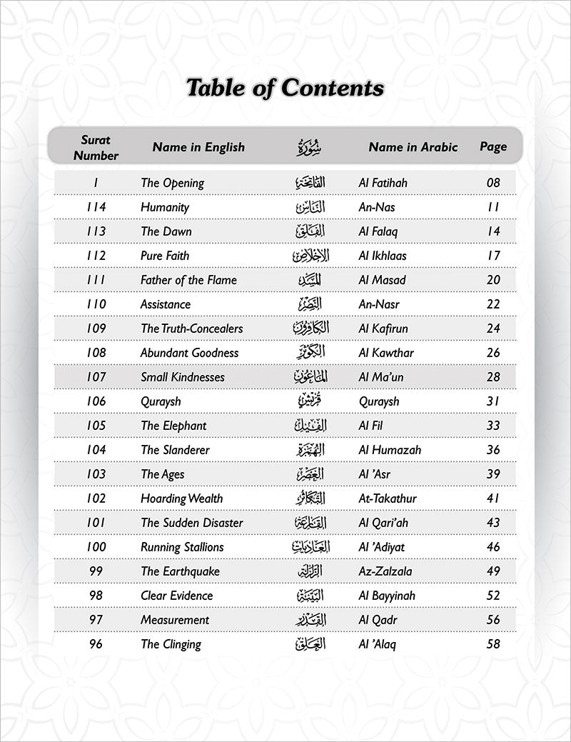 A Student’s First Guide to Juz' Amma Workbook