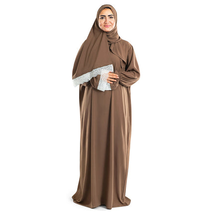 Cocoa Lace Islamic Prayer Wear