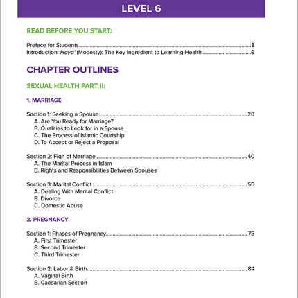 Health and Wellness: From an Islamic Perspective - Level 6