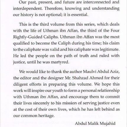 History of Islam - Uthman ibn Affan (R): Volume 3