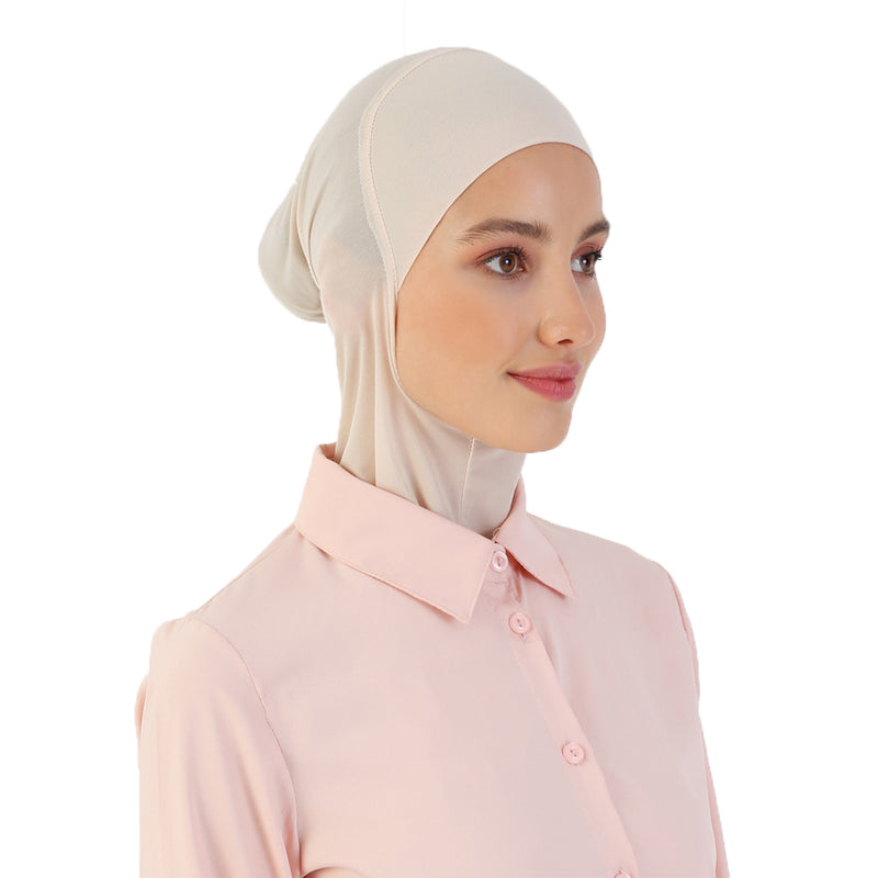 Turkish Neck Undercap for Amira Hijab: Effortless Elegance and Comfort in One Piece