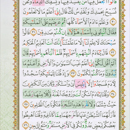 Al-Quran Al-Karim: Waqaf & Ibtida - Color Coded Tajweed (Color May Vary, B5 (6.9” x 9.8”), 30 Juz in 30 Volumes)