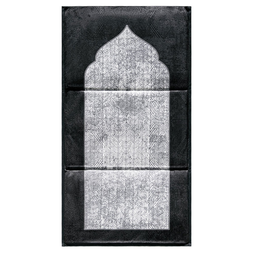 Black Kanar Backrest Prayer Mat