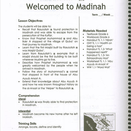 Sirah of Our Prophet Teacher's Manual: Grade 6 (Old Edition)