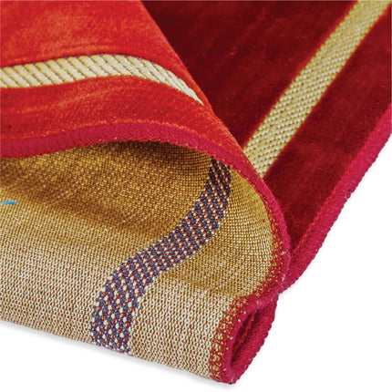 Double Plush Wide Islamic Prayer Rug - Muslim Janamaz Sajada - Prayer Mat Carpet for Men Women - Great Ramadan Gift - Kaba