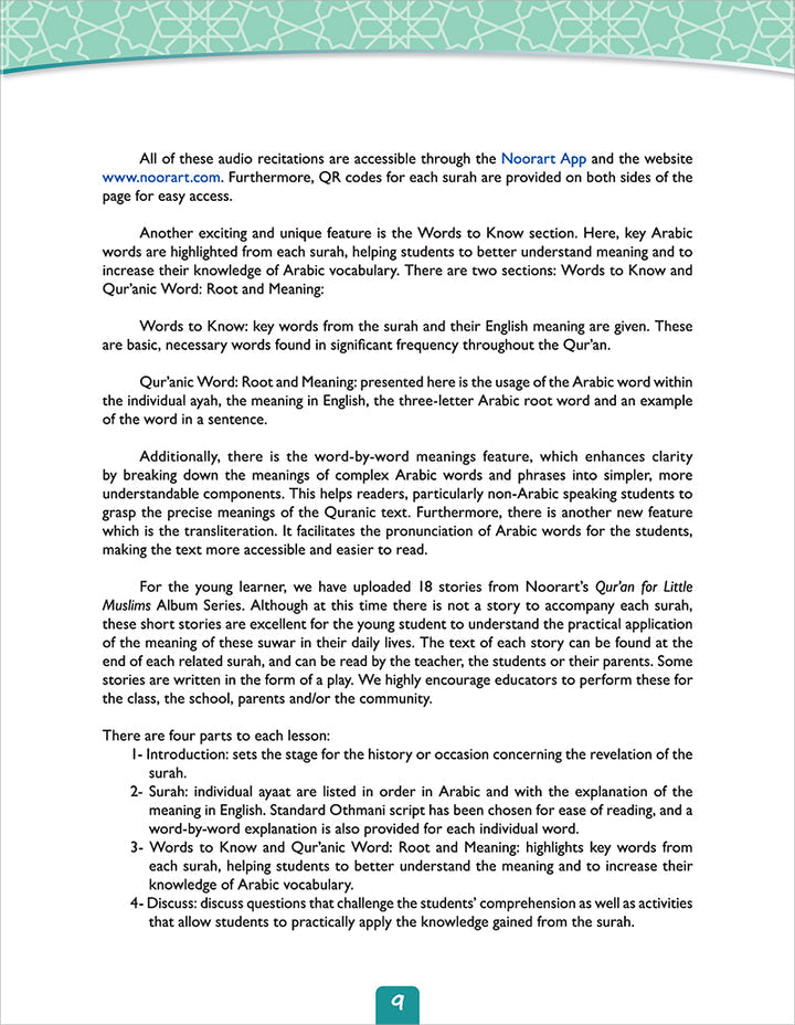 A Student's First Guide to Juz 'Amma: Part 30 (with Transliteration & Word Meaning & QR Code)