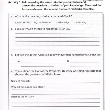 We Are Muslims Workbook: Grade 6