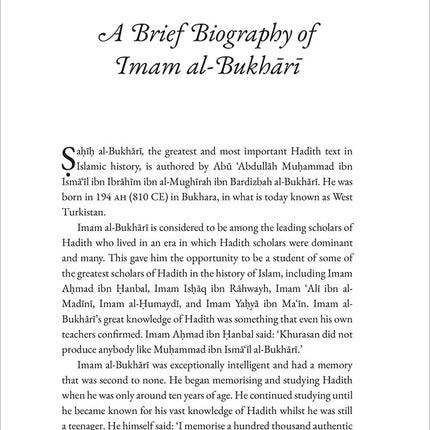 40 Hadith from Sahih al Bukhari