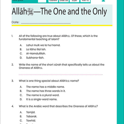 The Message of Islam Workbook: Level 3