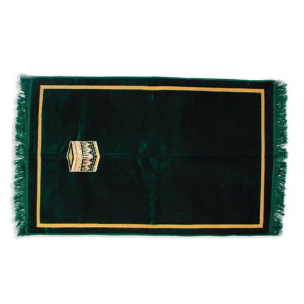 Double Plush Wide Islamic Prayer Rug - Muslim Janamaz Sajada - Prayer Mat Carpet for Men Women - Great Ramadan Gift - Kaba