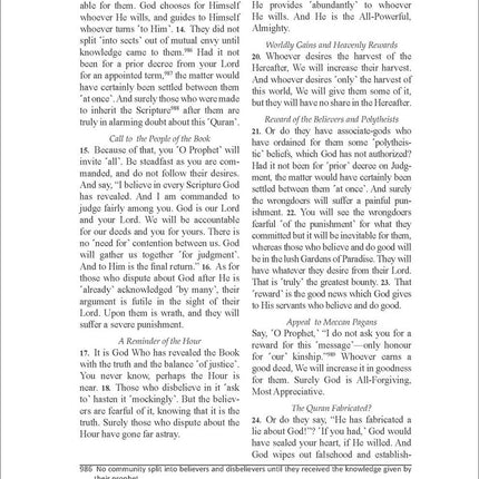 The Clear Quran: Single Column English (Pocket Size)