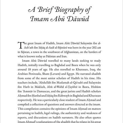 40 Hadith from Sunan Abu Dawud