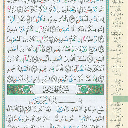 Tajweed Qur'an (Whole Qur'an in 30 Individual Juz', 7" x 10", with Leather Case – Case Color May Vary) مصحف التجويد