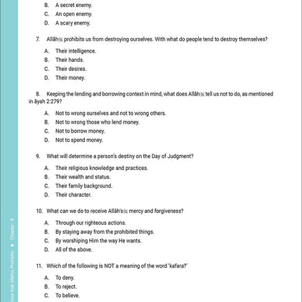 The Message of Islam Workbook: Level 4