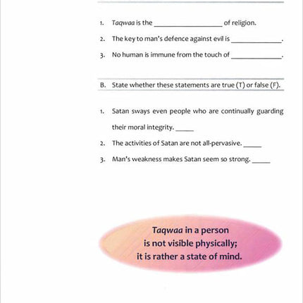 Islamic Studies: Grade 9