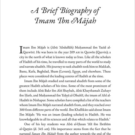 40 Hadith from Sunan ibn Majah