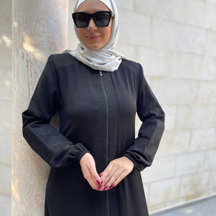Al-Qadri Abayas: Discover Comfort and Elegance with Our Beautiful Black Embroidery Arabic Abaya Collection for Women – Long Prayer Dresses for Modern Muslim Fashion