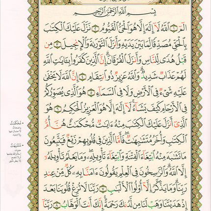 Al-Qaida Al-Nouraniyah and its Applications to Al-Zahra’ II (Surat Al-Imran, Size: 11.2" X 8.2")